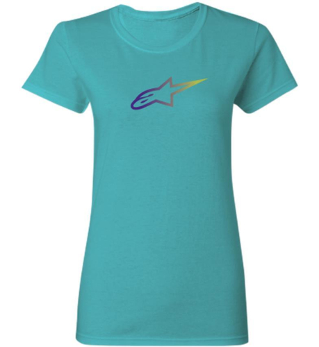 Alpinestars - Alpinestars Ageless Gradient Womens T-Shirt - 1W3572055072L - Tahiti Blue - Large