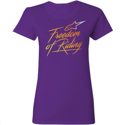 Alpinestars - Alpinestars Free Womens T-Shirt - 1W3572058039L - Purple - Large