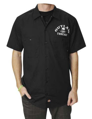 Outlaw Threadz - Outlaw Threadz Ground Pounder Work Shirt - DB07-XXXL - Black - 3XL