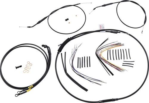 Burly Brand - Burly Brand T-Bar Cable and Brake Line Kit - 14in. - B30-1191