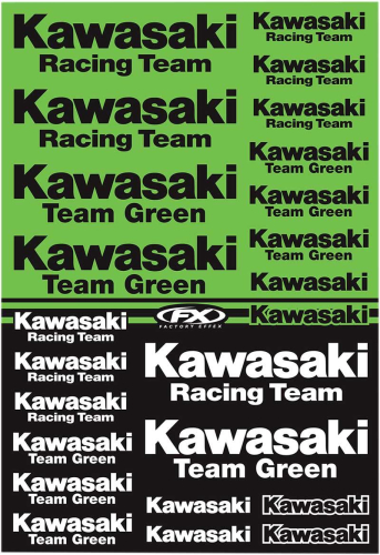 Factory Effex - Factory Effex Universal Graphics Kit - Kawasaki Racing - 22-68132