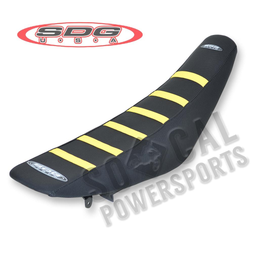 SDG - SDG 6-Rib Gripper Seat Cover - Black Cover/Yellow Ribs - 95946YK