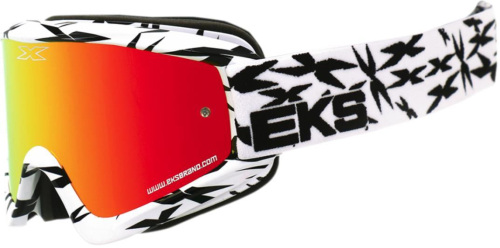EKS Brand - EKS Brand Go-X Scatter X Goggles - 06710620 - White/Black / Mirror Red Lens - OSFM