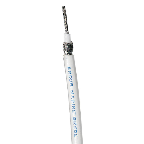 Ancor - Ancor RG 8X White Tinned Coaxial Cable - 250&#39;