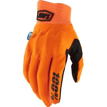 100% - 100% Cognito Smart Shock Knuckles Gloves - 10014-00037 - Fluorescent Orange - Large