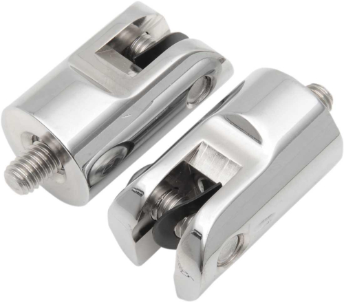 Accutronix - Accutronix Billet Footpeg Mounts - 1 1/2in. Rear Peg Mounts with 3/8in.-16 x 2in. Mounting Bolts - Chrome - FPMT500-C
