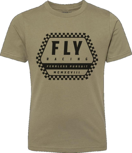 Fly Racing - Fly Racing Fly Track Youth T-Shirt - 352-0025YL - Olive - Large