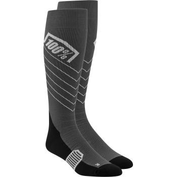 100% - 100% Hi Side Performance Moto Socks - 20054-00001 - Gray - SM-MD