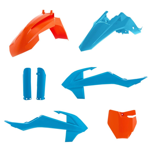 Acerbis - Acerbis Full Plastic Kit - Orange 16/Ligth Blue - 2791521415