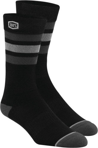 100% - 100% Stripes Socks - 24020-001-18 - Black - Lg-XL