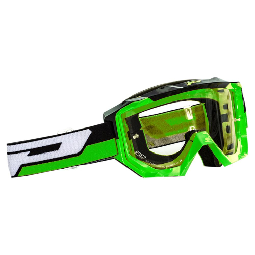 Pro Grip - Pro Grip 3200 MX Enduro Goggles - PZ3200VE - Green / Clear Light Sensitive Lens - OSFA