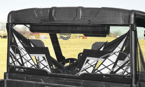 Over Armour Offroad - Over Armour Offroad Rear Panel Window - Titanium Spike - PO-RANGERP-TS
