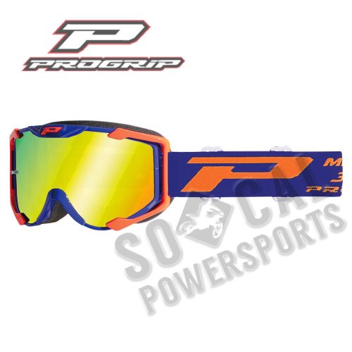 Pro Grip - Pro Grip 3404 Menace Goggles - PZ3404AFFL - Blue/Orange / Fluorescent Orange Lens - OSFA