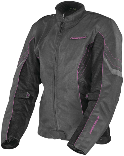 Firstgear - Firstgear Contour Womens Jacket - 1001-1219-6555 - Charcoal/Black/Pink - X-Large