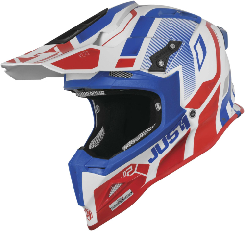 Just 1 - Just 1 J12 Vector Helmet - 606323018104702 - Red/Blue/White Gloss - X-Small
