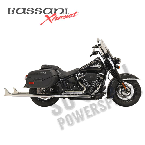 Bassani Manufacturing - Bassani Manufacturing True Duals with 39in. Fishtail Mufflers - No Baffle - Chrome - 1S86E-39