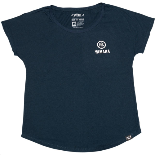 Factory Effex - Factory Effex Yamaha Tuning Fork Dolman Womens T-Shirt - 22-87244 - Navy - Large