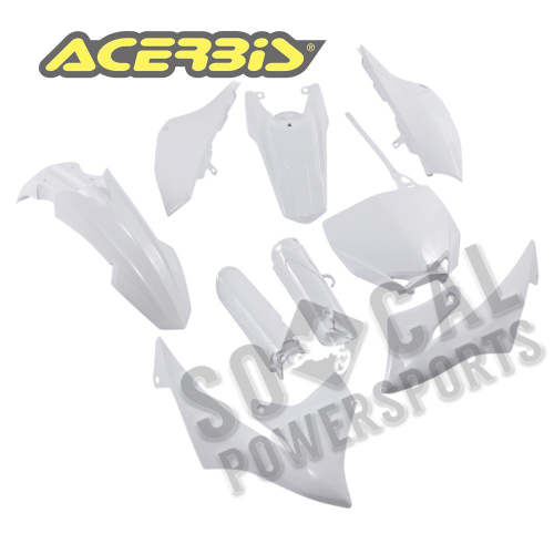 Acerbis - Acerbis Full Plastic Kit - White - 2726640002