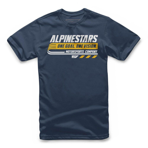 Alpinestars - Alpinestars Bravo Youth T-Shirt - 3038-72006-70-M - Navy - Medium