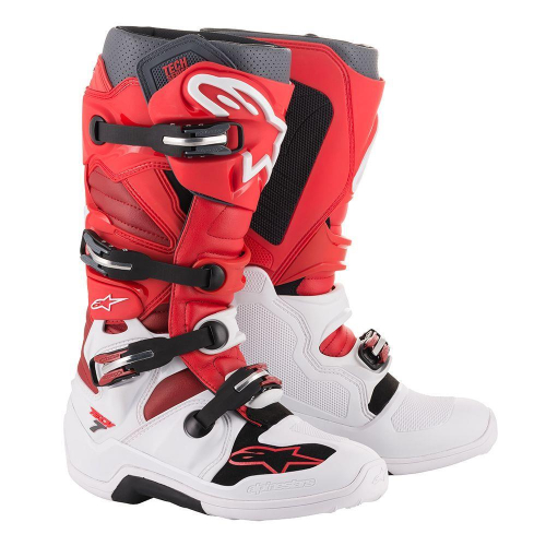 Alpinestars - Alpinestars Tech 7 Boots - 2012014-2033-6 - White/Red/Burgundy - 6