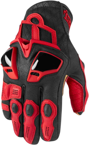 Icon - Icon Hypersport Short Gloves - 3301-3548 - Red - X-Large