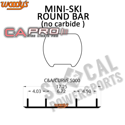 C&A Pro - C&A Pro Round Bar Ski Runners for Mini Pro Skis - SCC-450R