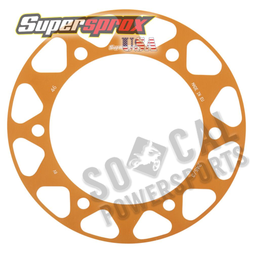 Supersprox - Supersprox Edge Disc Insert - 46T Rear Sprocket - Gold - RACD2453-46-GLD