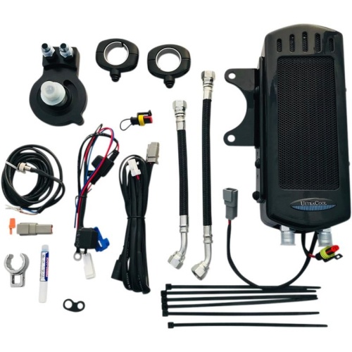 UltraCool - UltraCool Frame Mounted Oil Cooler Kit - Gloss Black - SMSP-1G