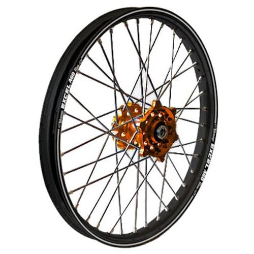 Dubya - Dubya MX Rear Wheel with Excel Takasago Rim - 1.85x16 - Orange Hub/Black Rim - 56-3185OB