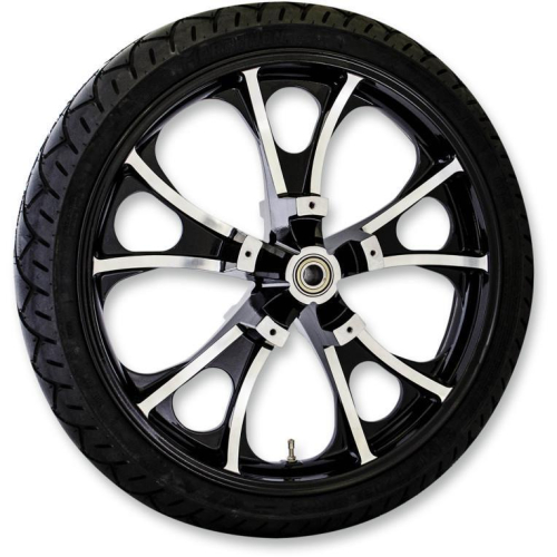 Coastal Moto - Coastal Moto Precision Cast Largo 3D Front Wheel with Tire - 21x3.5 - Black - METLGO213BC