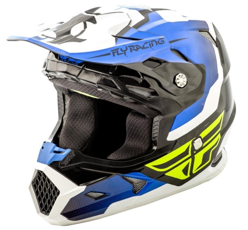 Fly Racing - Fly Racing Toxin Original Youth Helmet - 73-8513YL - Blue/Black/White - Large