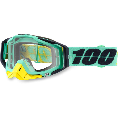 100% - 100% Racecraft Kloog Goggles - 50100-206-02 - Kloog / Light Green/Black / Clear Lens - OSFM