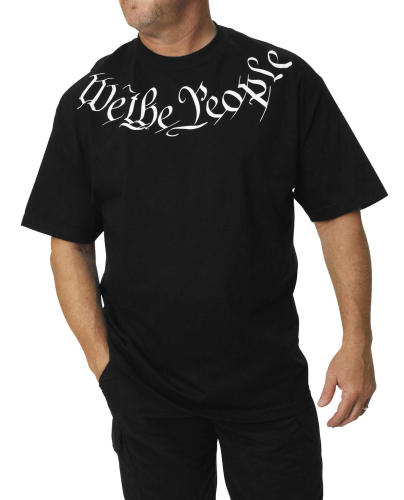 Outlaw Threadz - Outlaw Threadz We the People T-Shirt - MT106-2XL - Black - 2XL