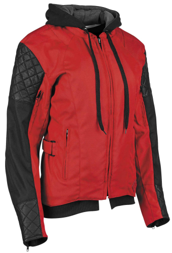 Speed & Strength - Speed & Strength Double Take Womens Leather-Textile Jacket - 884322 - Red/Black - 2XL