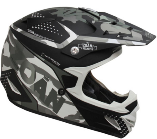 Zoan - Zoan MX-2 Sniper Graphics Youth Helmet - 021-591 - Matte Silver - Medium