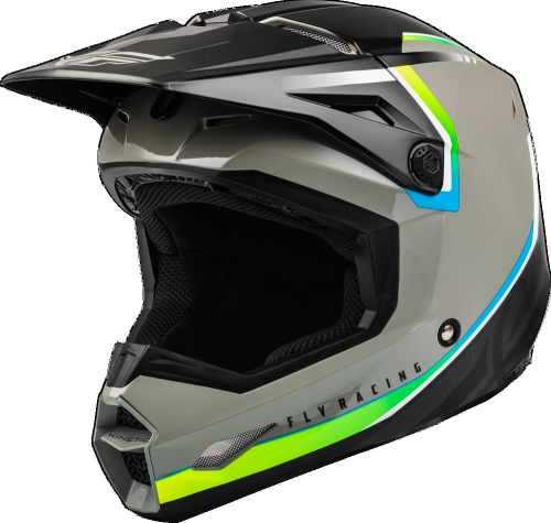 Fly Racing - Fly Racing Kinetic Vision Helmet - F73-8650XS - Gray/Black - X-Small