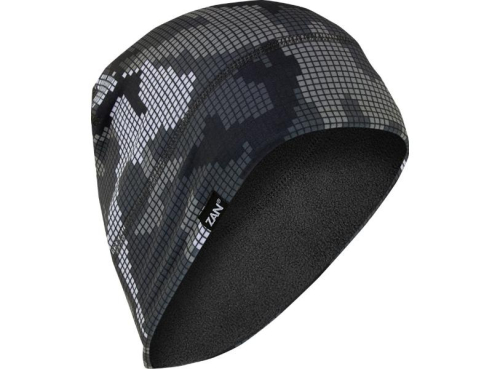 Zan Headgear - Zan Headgear Sportflex Fleece-Lined Helmet Liner and Beanie - WHLF608 - Gray Camo - OSFM
