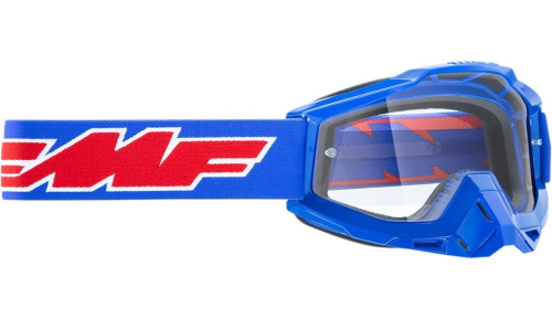 FMF Racing - FMF Racing PowerBomb Rocket Goggles - F-50200-101-02 - Blue/Red / Crear Lens - OSFM