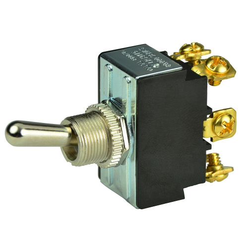 BEP Marine - BEP DPDT Chrome Plated Toggle Switch - ON/OFF/ON