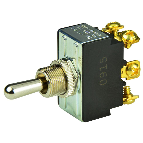BEP Marine - BEP DPDT Chrome Plated Toggle Switch - (ON)/OFF/(ON)