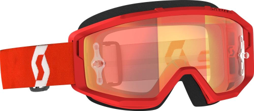 Scott USA - Scott USA Primal Goggles - 278597-1005280 - Oxide Red/White / Orange Chrome Works Lens - OSFM