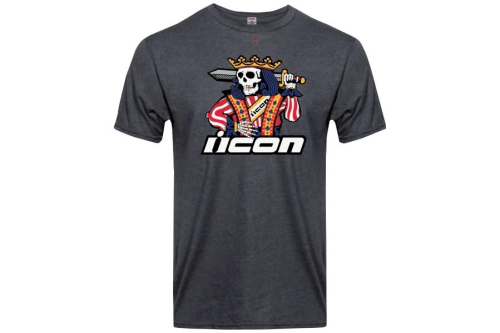 Icon - Icon Suicide King T-Shirt - 3030-21944 - Charcoal Heather - Small