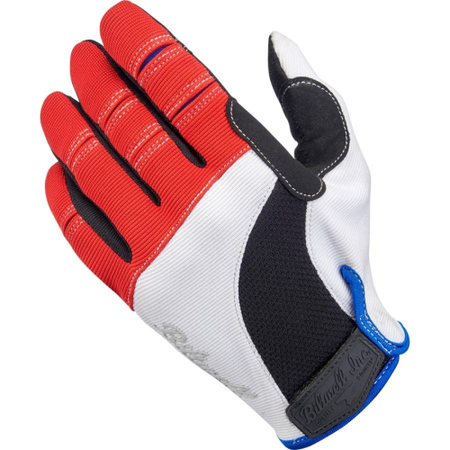 Biltwell Inc. - Biltwell Inc. Moto Gloves - 1501-1208-003 - Red/White/Blue - Medium
