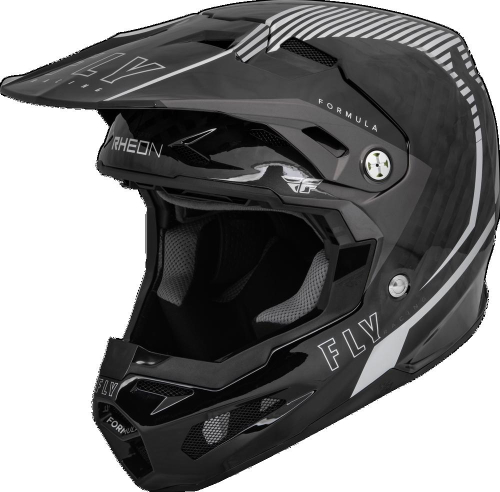 Fly Racing - Fly Racing Formula Carbon Tracer Youth Helmet - 73-4444YL - Silver/Black - Large