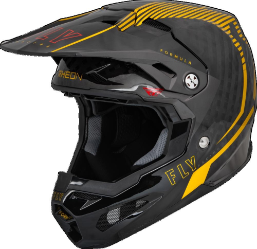 Fly Racing - Fly Racing Formula Carbon Tracer Youth Helmet - 73-4441YL - Gold/Black - Large