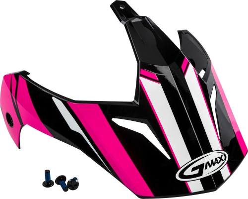 G-Max - G-Max Visor with Screws for GM-11/S Helmets - Vertical Black/Pink - G011086