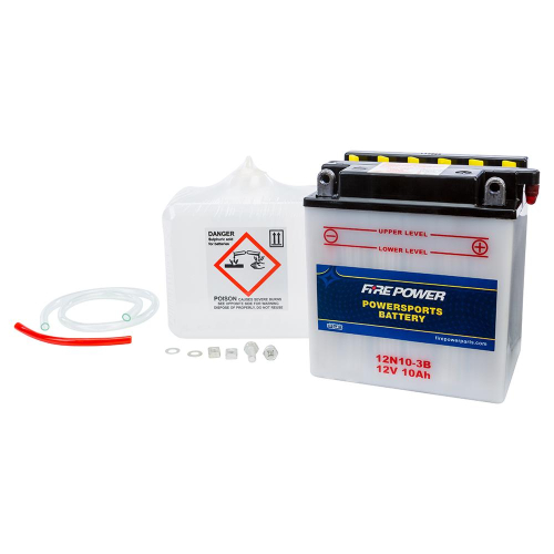 Fire Power - Fire Power Conventional 12V Standard Battery with Acid Pack - 12N10-3B