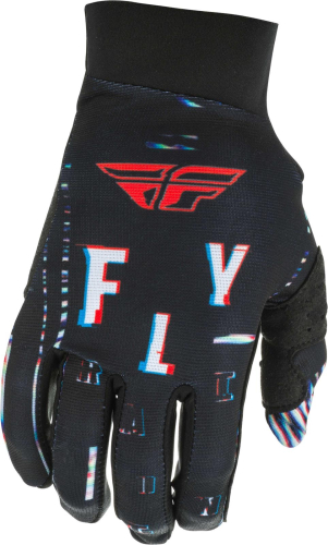 Fly Racing - Fly Racing Pro Lite Glitch Youth Gloves - 372-81605 - Black - 05
