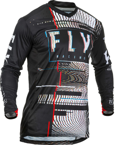 Fly Racing - Fly Racing Lite Glitch Jersey - 373-724X - Black/White - X-Large