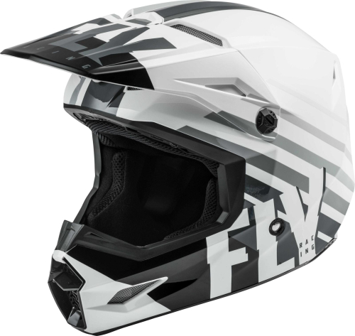 Fly Racing - Fly Racing Kinetic Thrive Helmet - 73-3502L - White/Black/Gray - Large